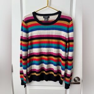 Lord and Taylor Cashmere Striped Sweater